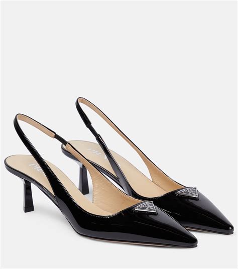 prada black slingback heels|prada slingback kitten heels.